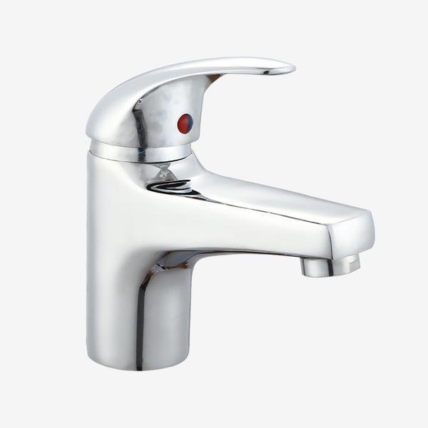 Cold and hot water zinc alloy brass washbasin faucet chrome plated