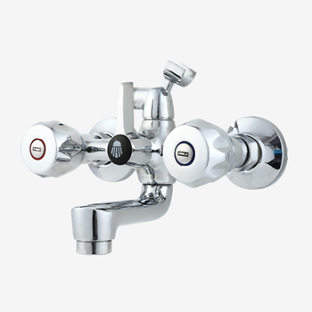 Good quality wall mounted chrome polished body shower faucet zinc body zinc handle bathtub faucet mixer for bathroom