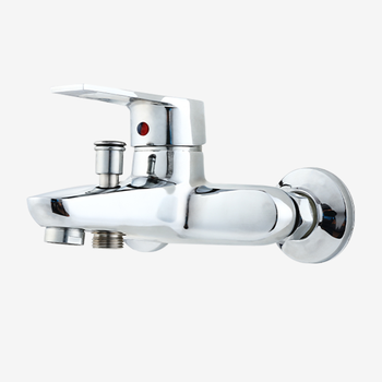 Good quality zinc body shower faucet double lever shower faucet mixer zinc handle bathtub faucet for bathroom