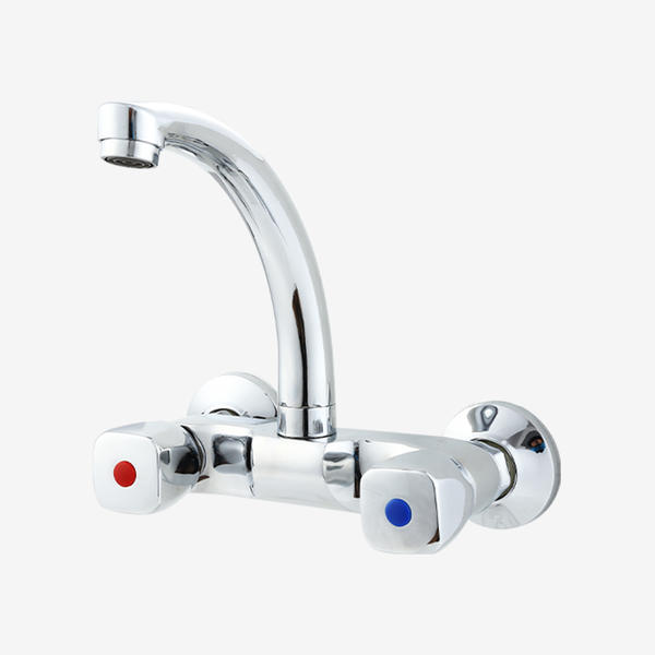 High Quality Sanitary Ware Hot and Cold Single Handle Deck Mounted Sink Water Mixer Tap 