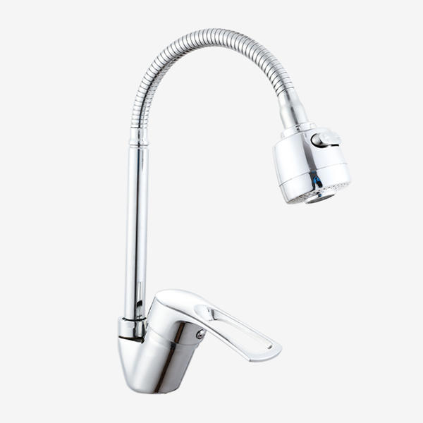 New Product Deck Mount Chrome Pull Out Kitchen Faucet  Kitchen Sink Faucet