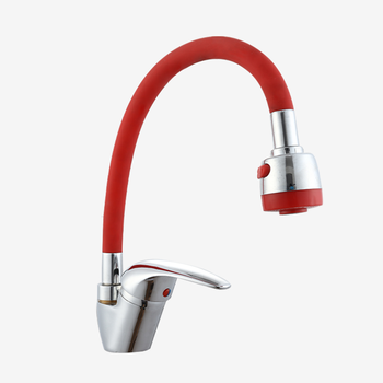 Zinc alloy brass cold and hot water kitchen meta faucet universal tube can be adjusted