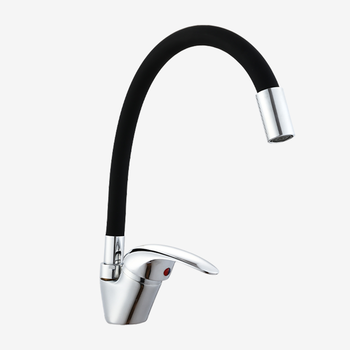 Zinc alloy kitchen sink universal tube hot and cold water faucet chrome plated